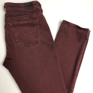 AG The Stevie Ankle Slim Straight Pants Plum 29R